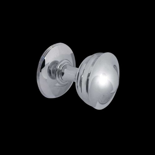 1619 - Polished Nickel crown mortice knobs