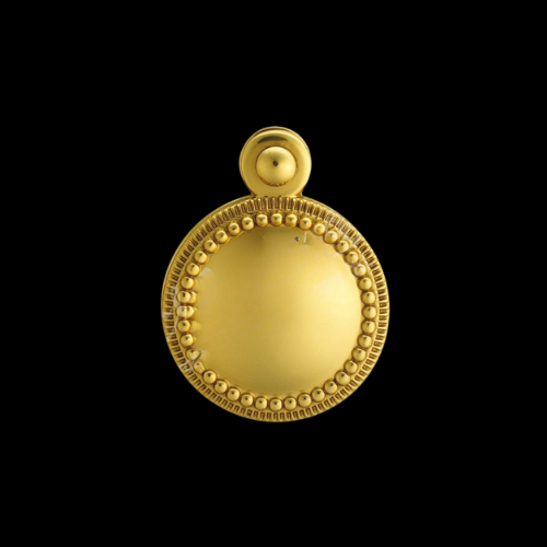 1748 - Polished Brass beaded round covered escutch