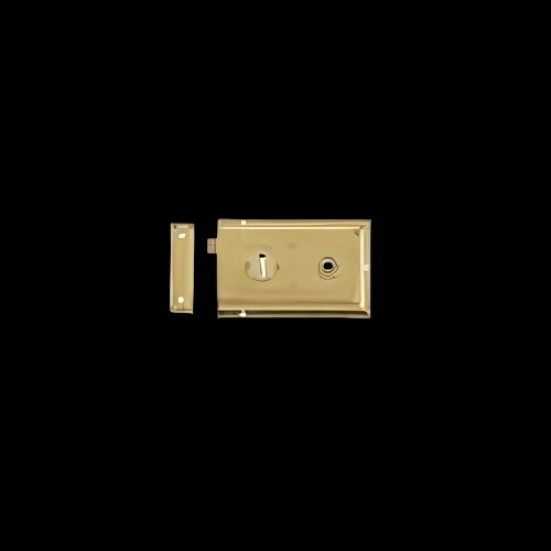 2192 - Polished Brass 150 x 100mm rim lock