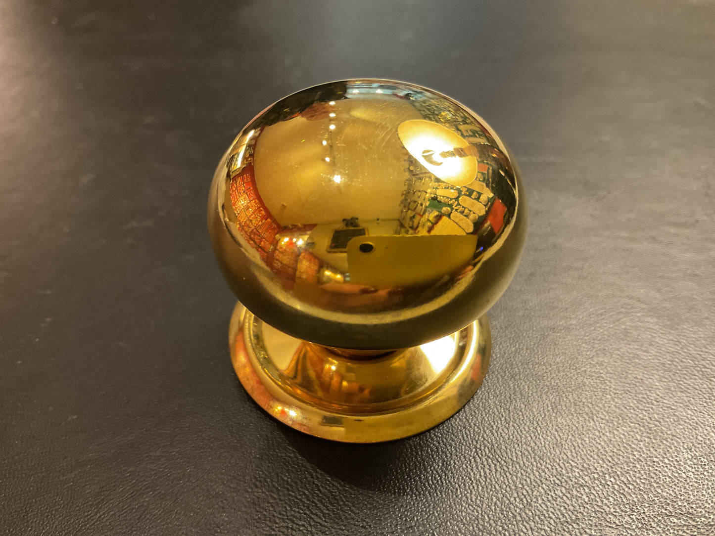 5020 - Polished Brass Unlacquered 40 mm Rear Bolt Fix Cupboard Knob