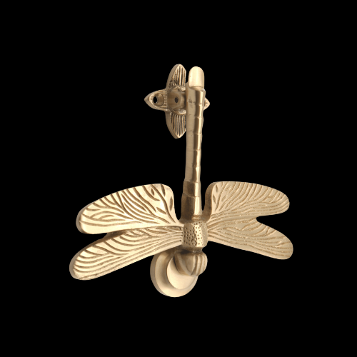 5762 - Polished Brass (unlacquered) Dragonfly Knocker