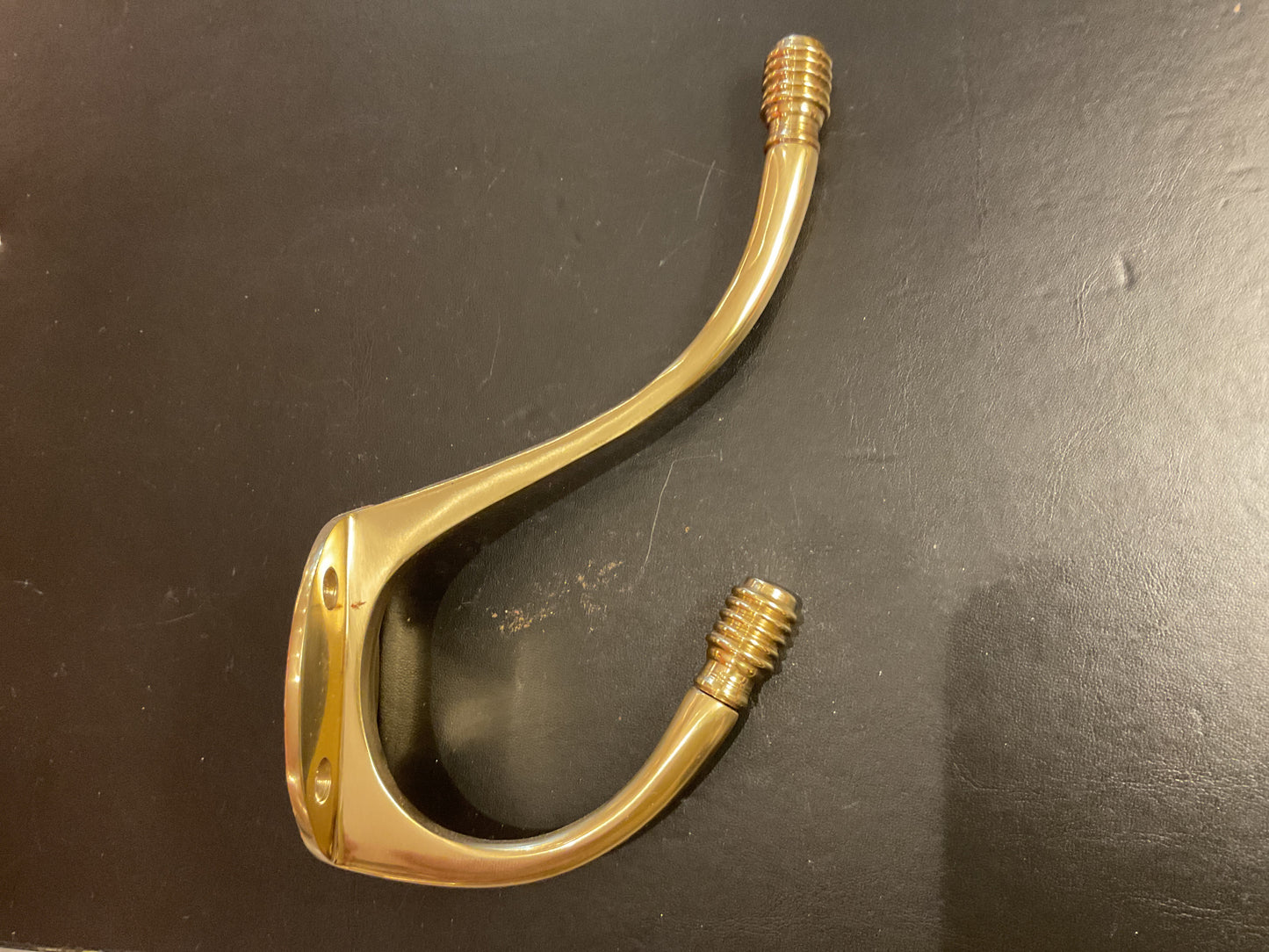 3110 - Polished Brass Beehive Hat and Coat Hook