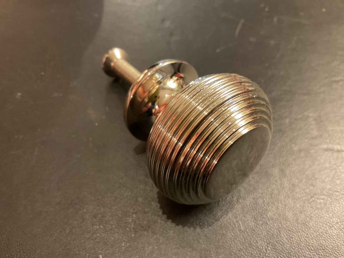8017 - Polished Nickel 40 mm Beehive Cupboard Knob