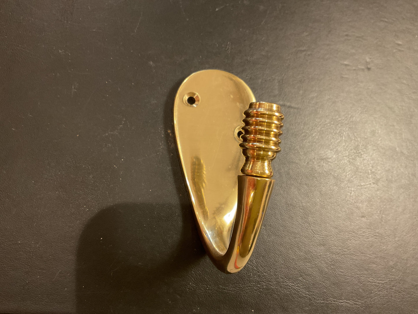 3111 - Polished Brass Beehive Robe Hook