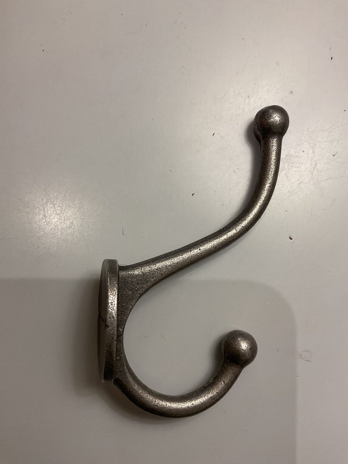 33 - Antique Iron Hat and, Coat Hook, height 120 mm