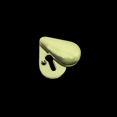 1050 - Polished Brass Teardrop Covered Escutcheon