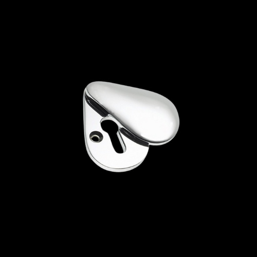 1050C - Polished Chrome Teardrop Covered Escutcheon