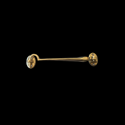 1082 - Polished Brass 200mm Cabin Hook