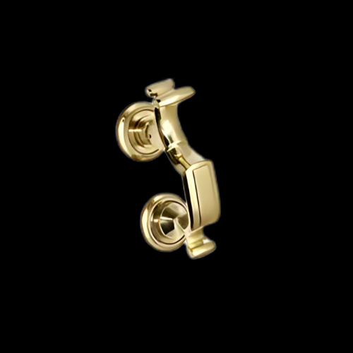 1086 - Polished Brass 150mm Doctors Knocker