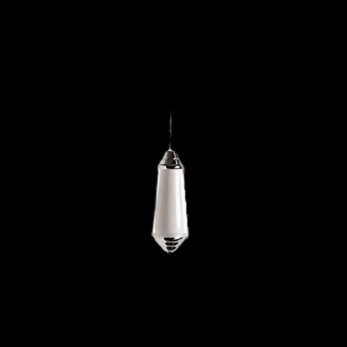 1113 - Polished Chrome / White China Light Pull