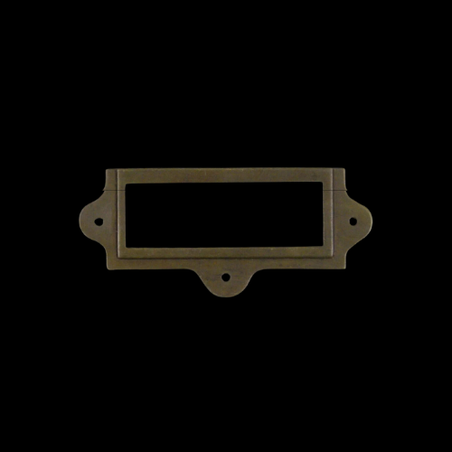 121 - Antique Brass Large Card Frame 100 mm x 55 mm
