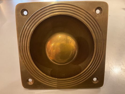 443 - Aged Brass Square Mechanical Bell Pull