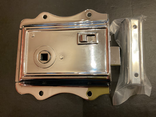 8018 - Polished Chrome Fancy Rim Latch