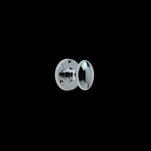 1624 - Polished Chrome Sprung Oval Mortice Knobs
