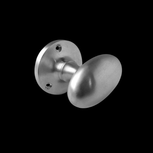 1624A - Satin Chrome sprung oval mortice knobs