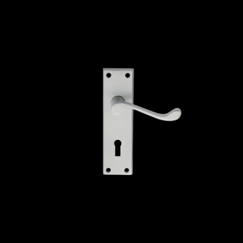 1625S - Satin Chrome scroll lever lock handles