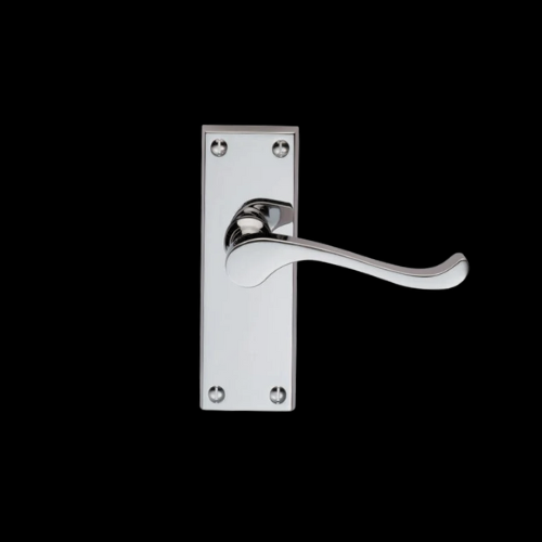 1626 - Polished Chrome Scroll Lever Latch Handles