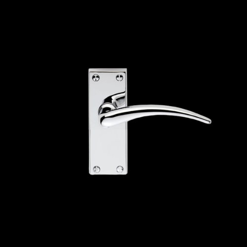 1628 - Polished chrome wing lever latch handles