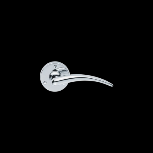 1655 - Polished Chrome Wing Lever on Round Rose
