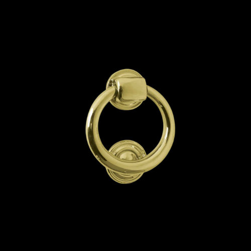1687 - Polished Brass 100mm ring knocker