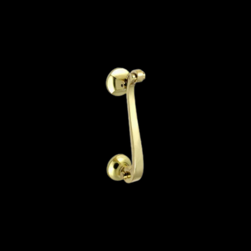 1693 - Polished Brass Scroll Knocker