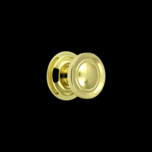 1702 - Polished Brass Concave Centre Door Knob