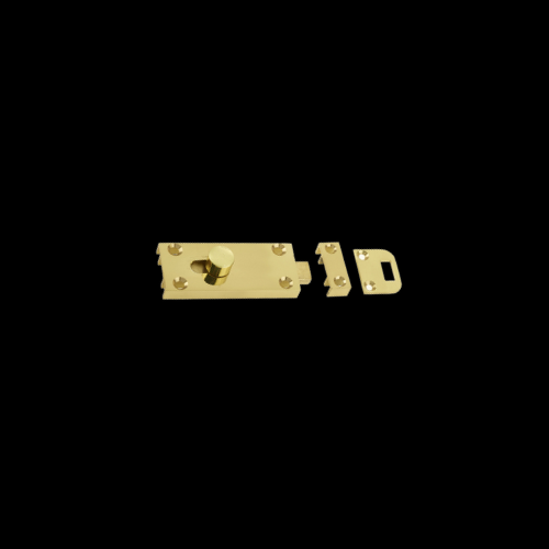 1733 - Polished Brass bathroom bolt