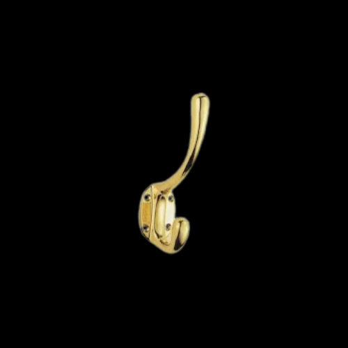 1749 - Polished Brass heavy duty H&C hook