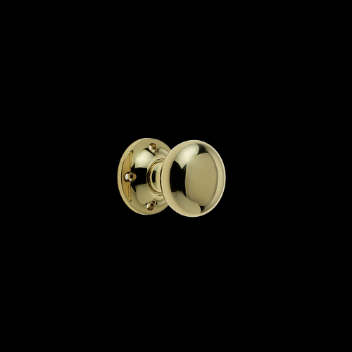 1777 - Polished Brass 50mm bun mortice knobs