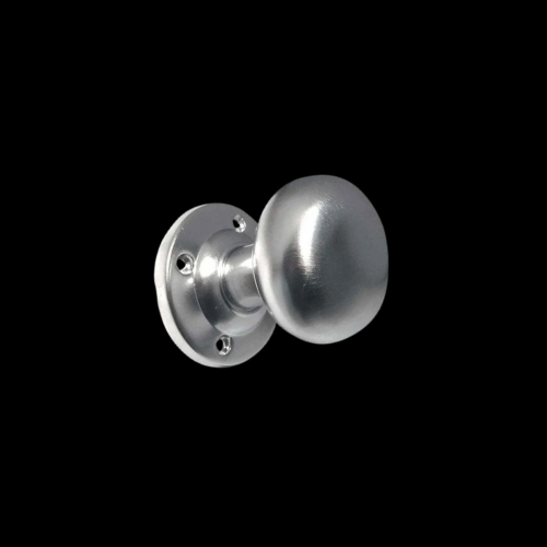 1782 - Satin Chrome 50mm bun mortice knobs