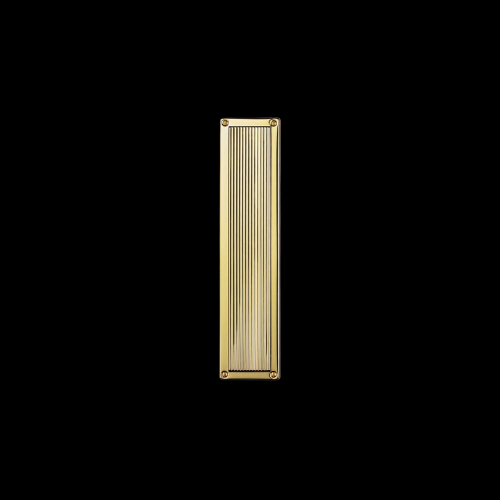1907 - Polished Brass ridged finger plate