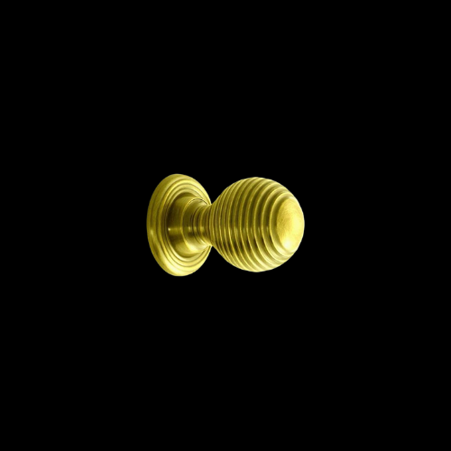 1910 - Polished Brass 22.5mm beehive knob