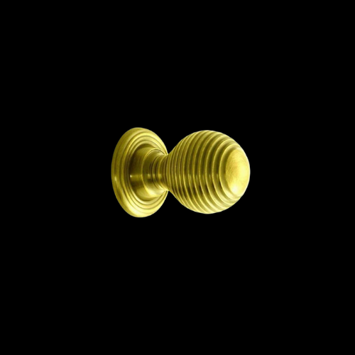 1910A - Polished Brass 27.5mm beehive cabinet knob
