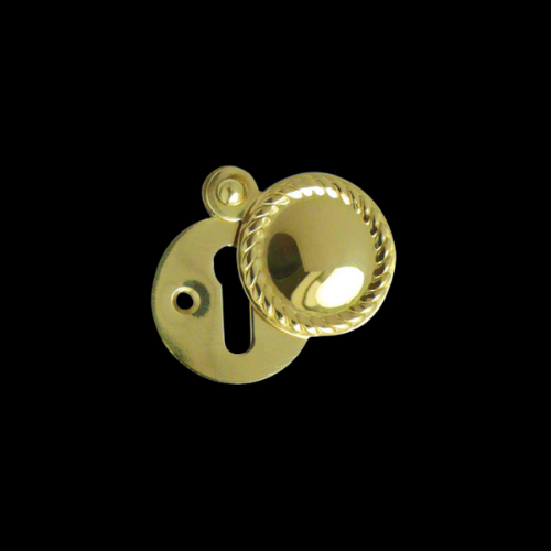 2096 - Polished Brass Georgian Covered Escutcheon