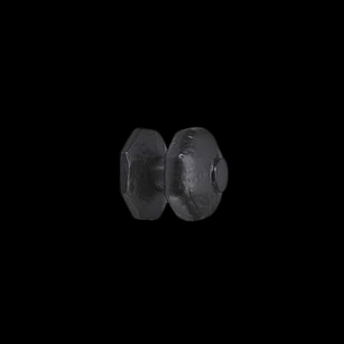 263 - Black Kirk Octagonal C D Knob