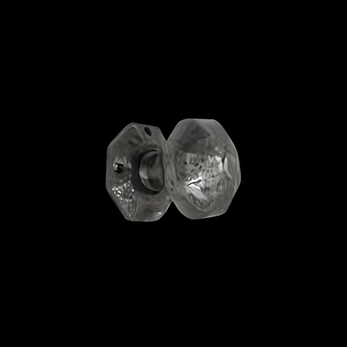 268 - Black Iron 65 mm octagonal mortice knob