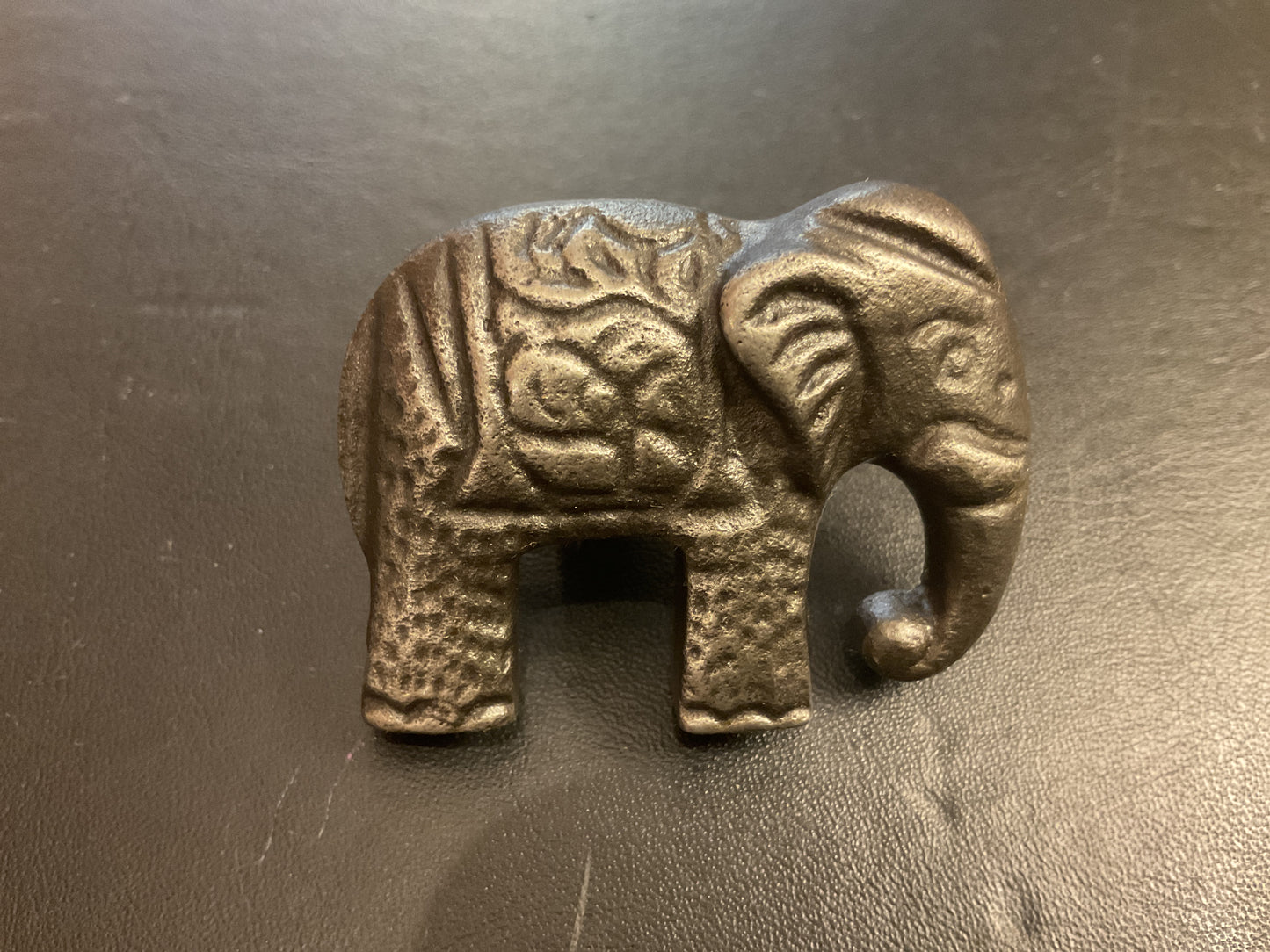 108 - Antique Iron Elephant Cabinet Knob