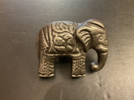 108 - Antique Iron Elephant Cabinet Knob