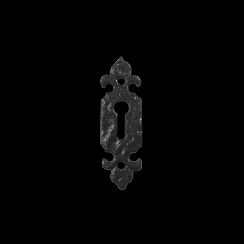 292 - Black Fleur De Lys Escutcheon
