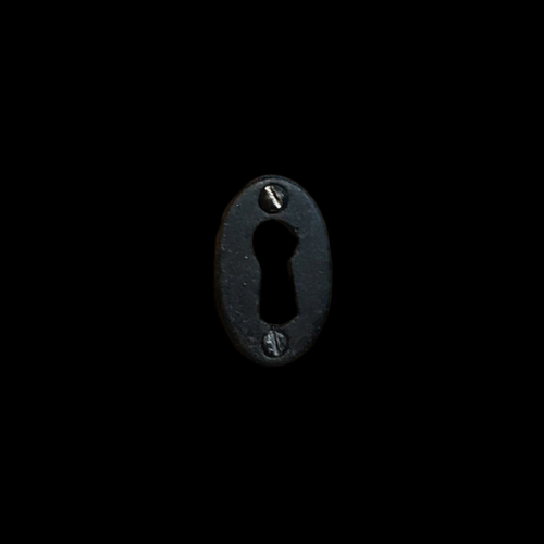 293A - Black Wax Oval Escutcheon
