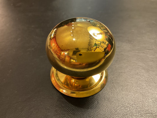 5020 - Polished Brass Unlacquered 40 mm Rear Bolt Fix Cupboard Knob