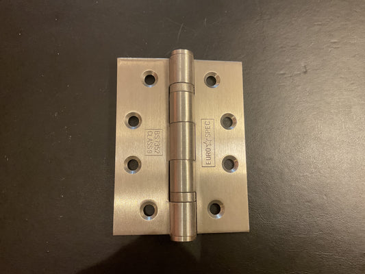 410 - Satin Stainless Steel 100 mm x 76 mm Ball Baring Hinges