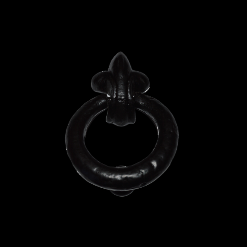 304 - Black Fleur De Lys Ring Knocker