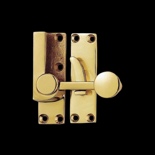 3181 - Polished Brass  quadrant arm sash fastener