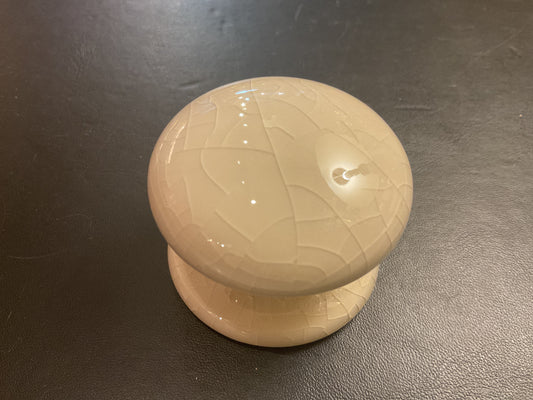 724B - 57 mm Cream Crackle Victorian Cabinet Knob