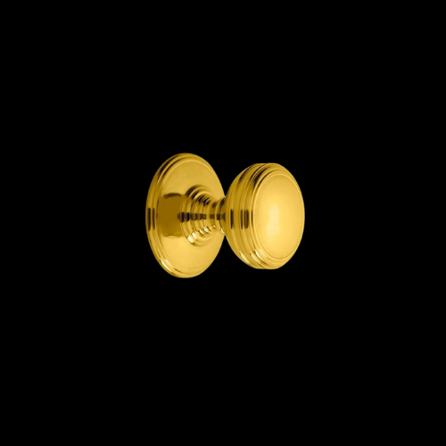 4111 - Polished Brass 37.5mm lined cabinet knob