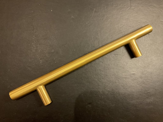 8142 - Satin Brass 195 mm T Bar Cabinet Handle