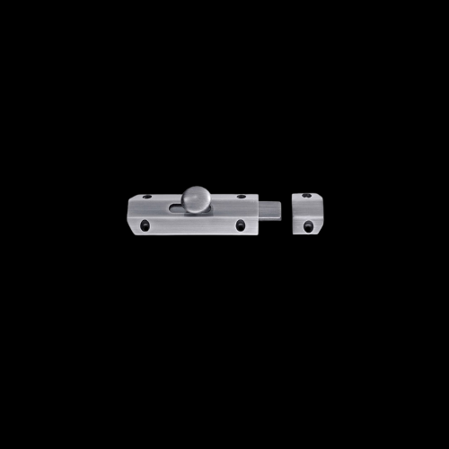 424 - Satin Chrome 100mm surface bolt