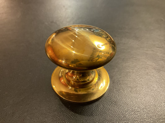 1270 - Polished Brass Unlacquered 32 mm cabinet knob