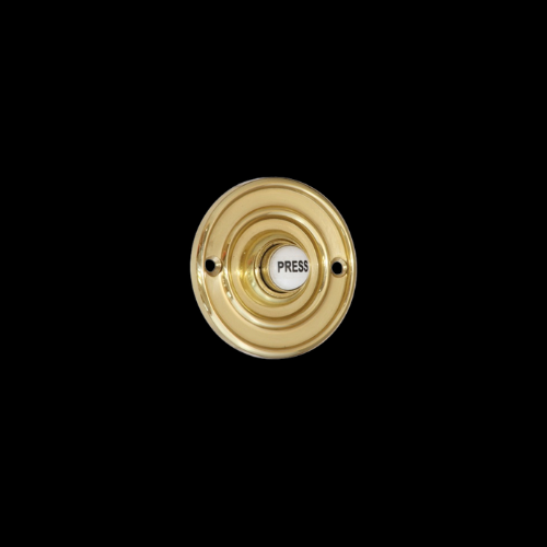 464P - Polished Brass 76mm Round Bell Push